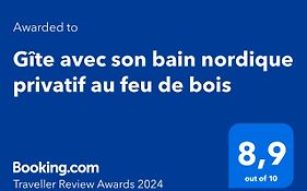 Gîte avec son bain nordique privatif au feu de bois